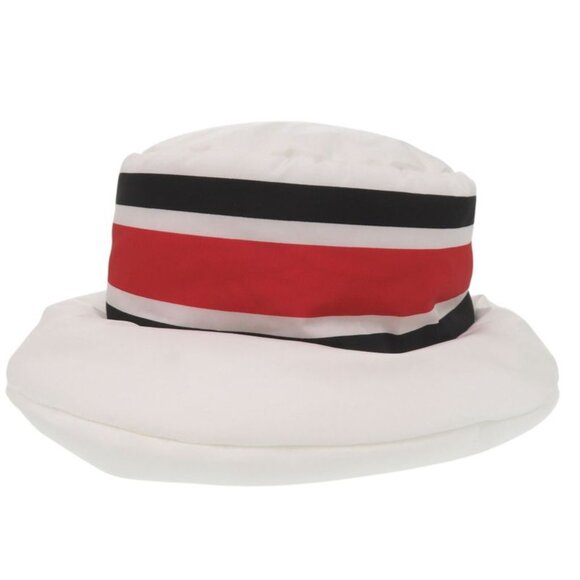 Prada Re Nylon Logo Print Volume Bucket Hat Polyester Polyamide White 0674 main image 9
